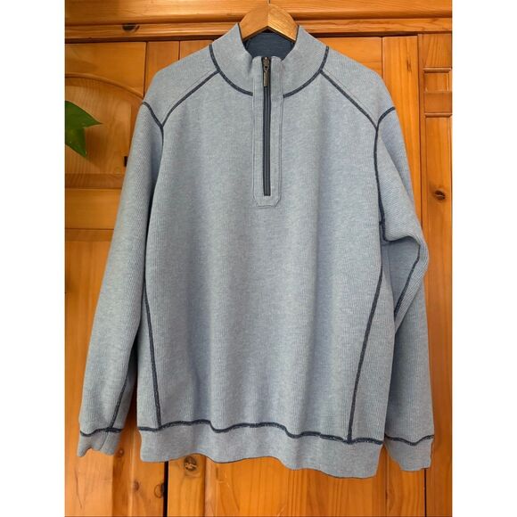 Tommy Bahama Men's 2XL REVERSIBLE Quarter Zip  Pullover Sweater - Picture 6 of 13